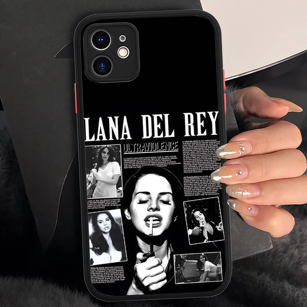 

Singer Lana Del Rey For IPhone Air 16 15 14 Plus 13 12 11 Pro Max Matte Cover Jelly Shockproof Phone Case iphone 12 pro