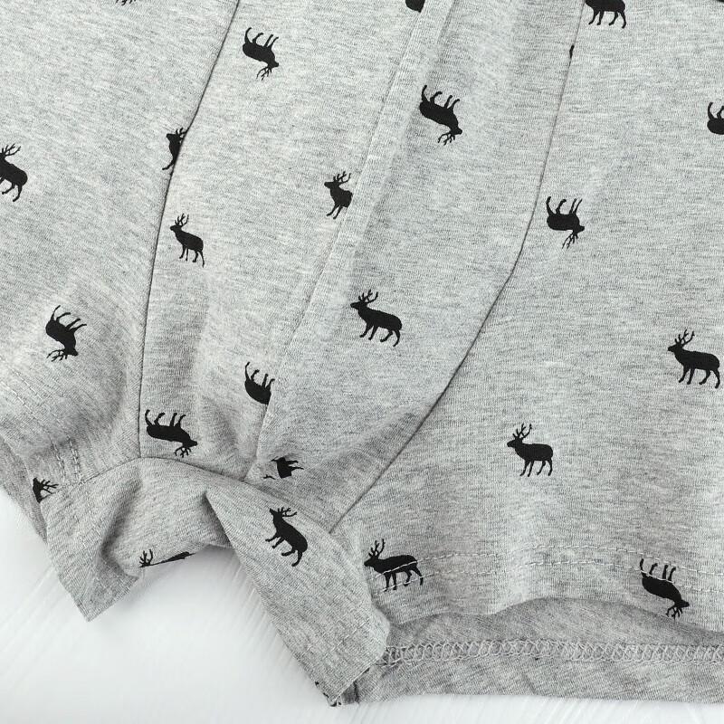 LangSha Men's Xinjiang Long-Staple Cotton Boxer Briefs 4-Pack