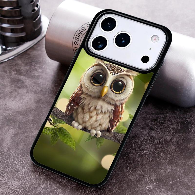 Baby Owl Phone Case For iPhone 17 16 15 14 13 12 11 Pro Max Plus 17Air Soft Silicone Cover
