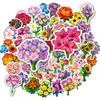 56 Flower-Themed Decorative Stickers Colorful Bouquet Flower Stickers Handbook Diary Beautify Wind Flower Stickers