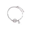White Jade Joy Bracelet Niche Retro Broken Silver A Few Taels Splicing Bracelet Sui Sui Ping An Bracelet
