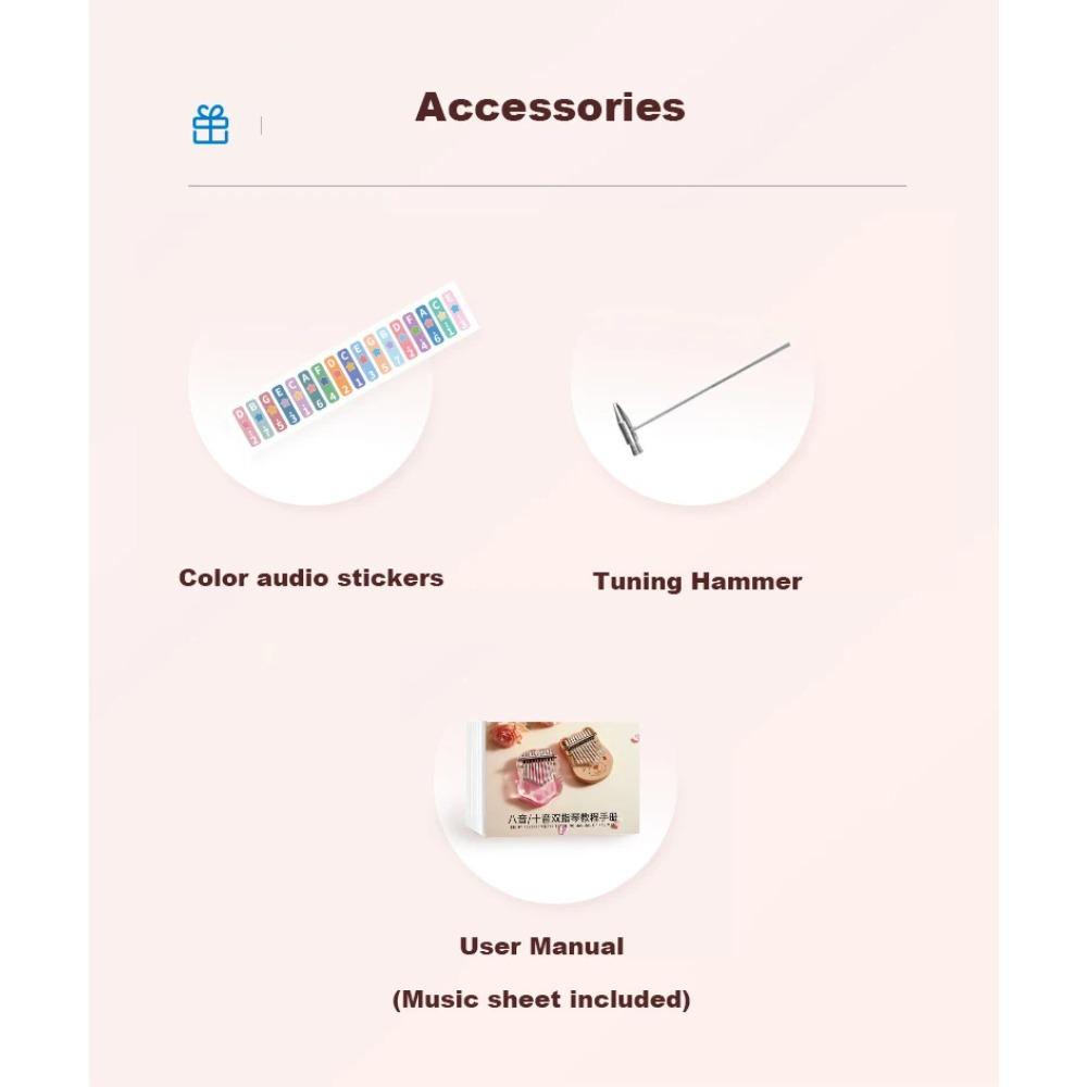 Mini 10 Keys Kalimba Thumb Piano Crystals Acrylic Kalimba Finger Piano Beginner Keyboard Instrument Music Lover Gifts