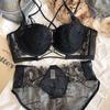 Sexy Hollow Bra Fashion Lace Flowers Embroidery Women Underwear Set French Push Up Brassiere Adjustable Plus Size Lingerie Sets