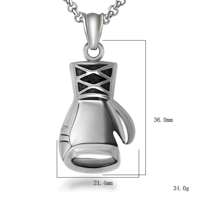 Stainless Steel Boxing Gloves Men's Pendant Personality Domineering Fist Pendant Necklace