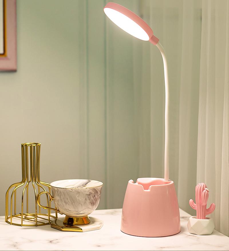 D2 Desk Table Lamp Led USB Touch Night Light Stepless Dimming Light Eye Protection Learning Multi-Function Bracket Pen Holder