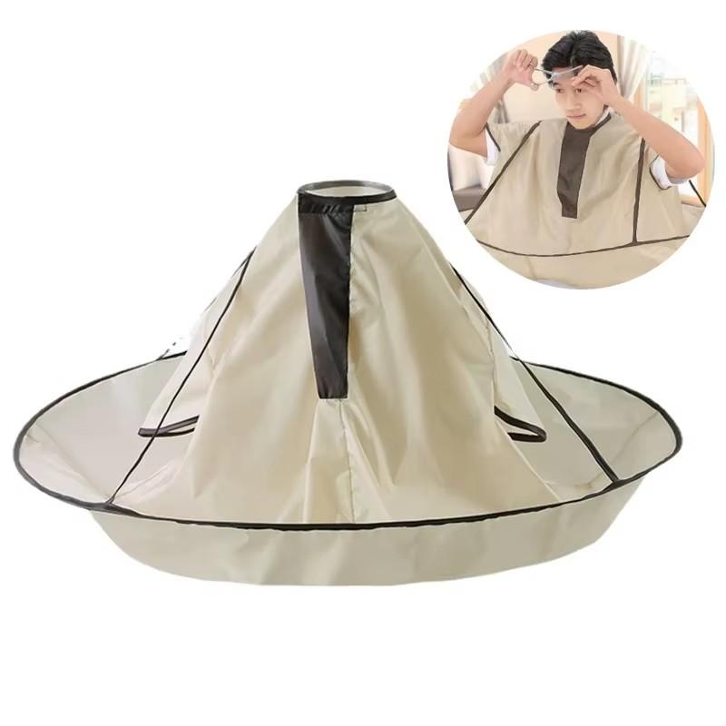 1PC Wasserdicht Erwachsene Haar Schneiden Mantel Faltbare Regenschirm Cape Salon Barber Hause Friseur Cape Abdeckung Tuch