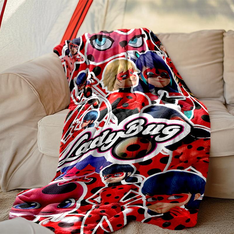 Ladybug Blanket Lightweight Print Throw Blanket For Couch, Bed, Car, A Heartfelt Gift for Your Family and Friends