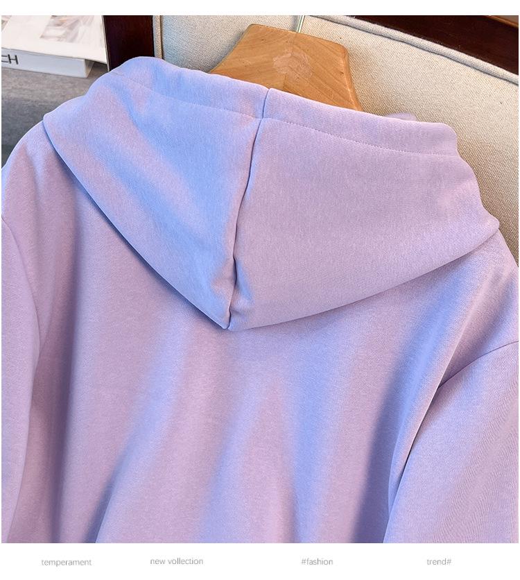 Plus Size Women's Fashionable Hoodie Cardigan, Super Loose Fit, Bust Sizes 150-170