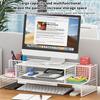 Computer Monitor Stand Elevated Hollow Cooling Laptop Rack Desktop Storage Holder Home Office Desk Computer Keyboard Organizer