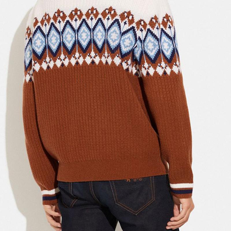 COACH Sweaters Men's Brown Crew Neck Moderate Other CE139-MYB