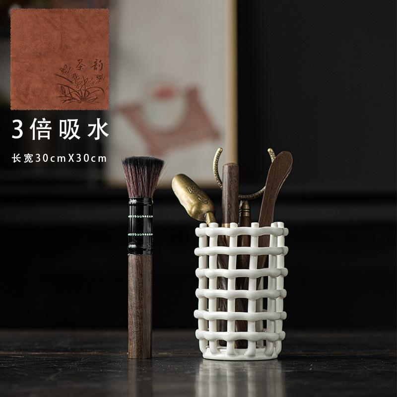 

Керамическая банка ручной работы, бутылка для хранения, чайная церемония, чайные принадлежности, набор инструментов для приготовления чая, настольный органайзер, емкость для хранения