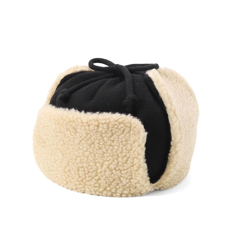 

[New Era] вязаная шапка-ушанка newera, кепка-ушанка Knit Trapper 14509782 NER35K5309 черный/бежевый черный черный БЕСПЛАТНО Однотонный Muji ONSPOTZ специальный заказ