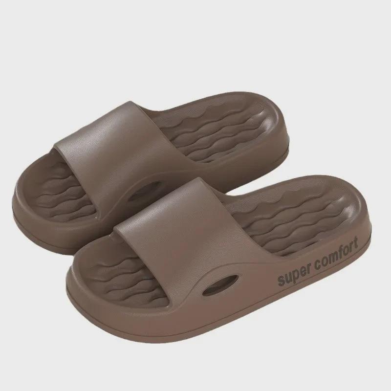 Men's Thick-Soled Sandals for Outdoor & Indoor Use - EVA, Non-Slip, Odor-Resistant, Bathroom, Summer Wear. Suitable for Women.
