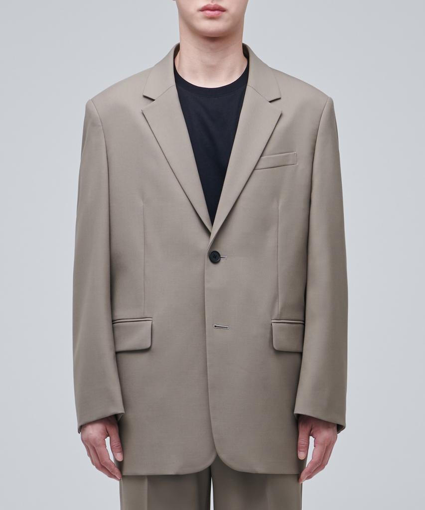 Musinsa Standard Wool Blend Oversized Blazer [Dusty Beige]