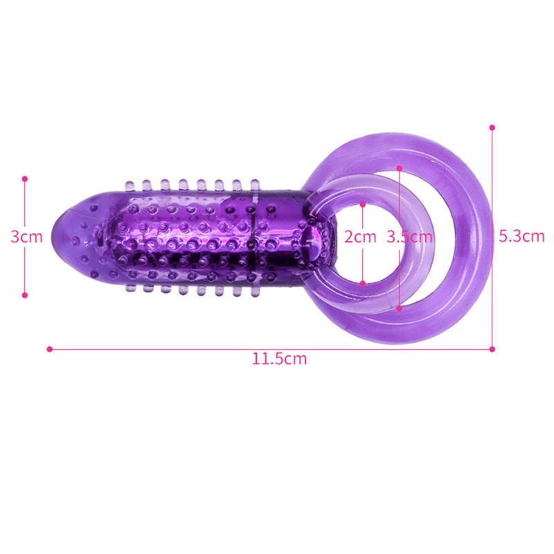 Jelly Bullet Double Penis Cock Cage Rings Anal Vibrator Masturbator Massager Erotic Adult