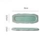 1PC Retro hotel restaurant family sushi plates, long pastry plates, long square sashimi tableware