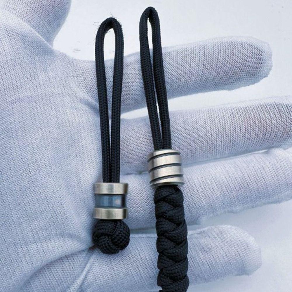 Charms Cylindrical Ring Retro Bead Handmade Paracord Bead  EDC Outdoor Tool