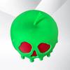 Halloween 3D Printed Poison Apple Desktop Ornaments Spooky Holiday Decor Home Car Mounted Decoration
