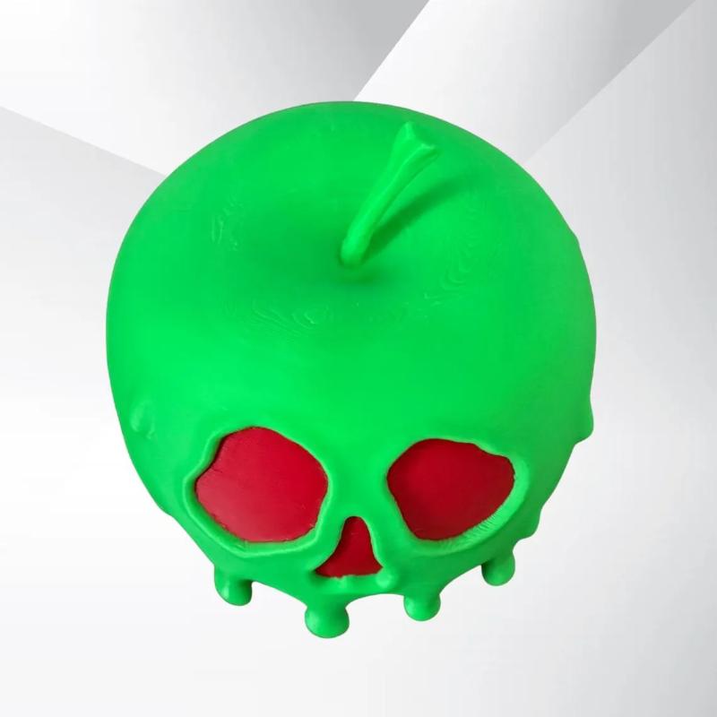 Halloween 3D Printed Poison Apple Desktop Ornaments Spooky Holiday Decor Home Car Mounted Decoration