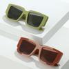 New square geometric contrasting sunglasses, street Spice Girl locomotive sunglasses, European and American glasses