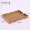 Bamboo & Wood Rectangular Tea Tray: Portable Serving Tray for Home, Restaurant, Hotel, Bread, Confinement, or Barbecue.