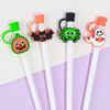 1PC New Pumpkin Ghost Silicone Straw Covers Cap for Cup Halloween Spider Skull Drinking Dust Cap Straw Toppers Protector Cap