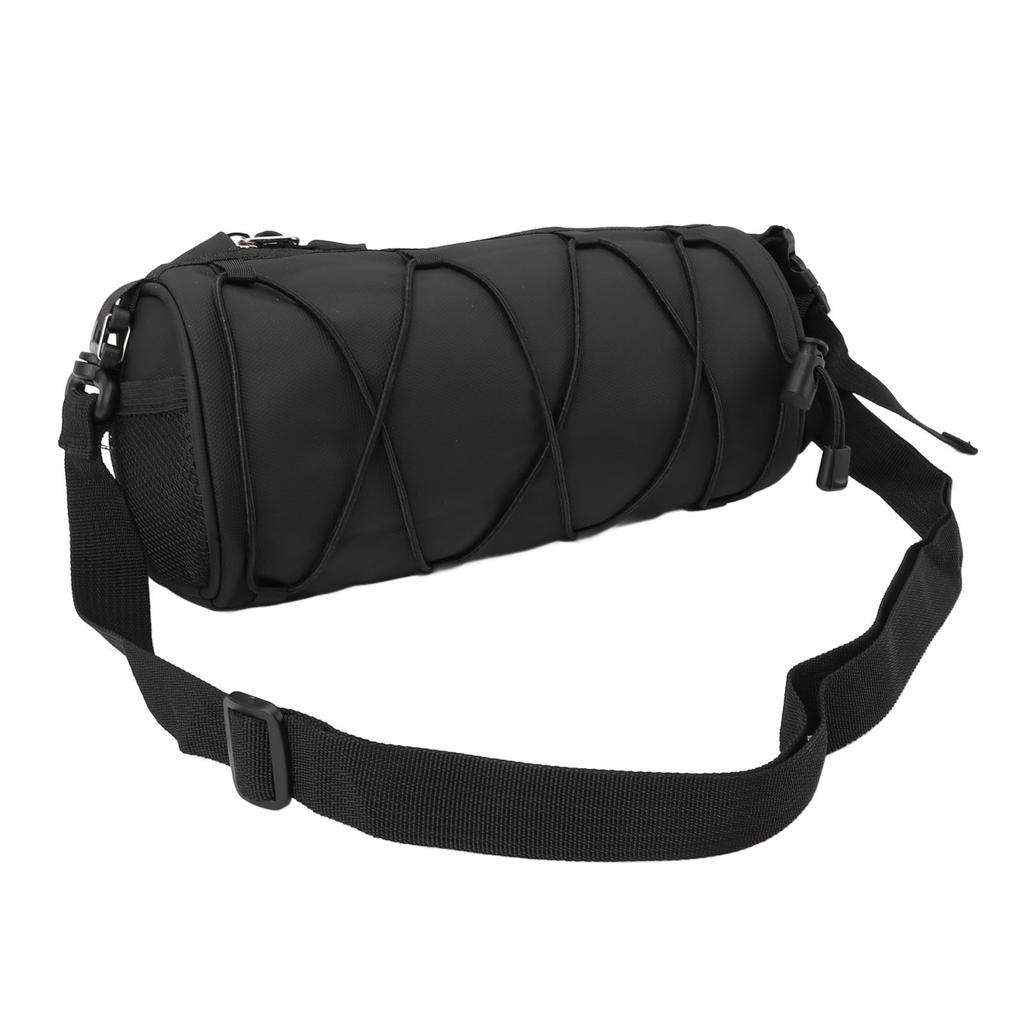 Bike Front Frame Bag Multifunctional Large Capacity Cylinder Shape Folding Top Tube Bike Bag Bike Rack Bag for Mountain Road Bike