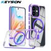 KEYSION HD Transparent Magnetic Case for MagSafe for OPPO A3 A3X 5G Clear Shockproof Phone Back Cover for OPPO A5i