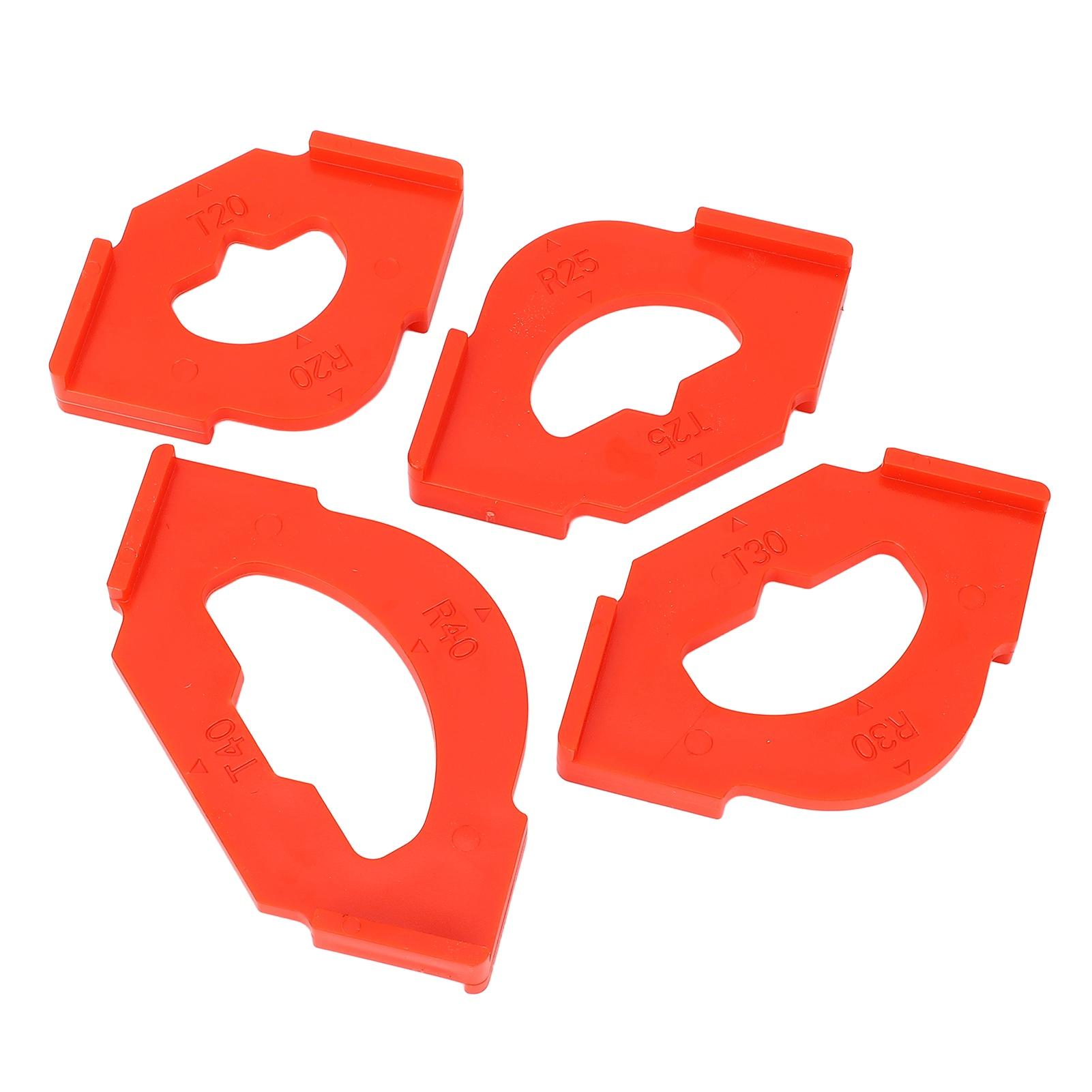 

4 Pcs Corner Trimming Template R20 T20 R25 T25 R30 T30 R40 T40 Quick Positioning Router Corner Jig