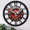 25cm Circular Iron Wall Clock with an Owl On Branch