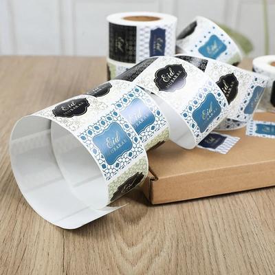 1-5Rolls Ramadan Kareem Eid Mubarak Paper Stickers Gift Packaging Seal Stickers Islam Muslim Home Decoration Ramadan Gift Label