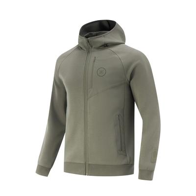 Li Ning Wade Series Solid Color Zip-Up Hoodie Men Hoodies Tea-Green AWDV045-2