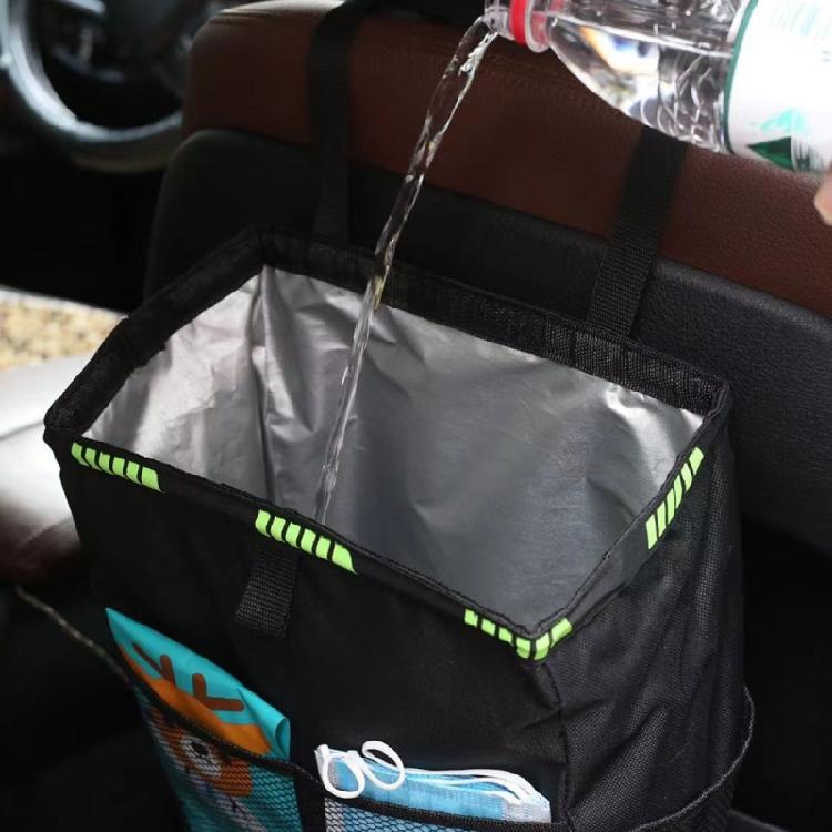 Upgraded Car Seat Organizer Backseat Storage Pockets, Multipurpose Car Organizer Hanging Trash Bag Can Waterproof