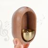 Shopkeepers Bell for Door Opening Brass Wood Decorative Doorbell Ornament with Double Sided Tape for Refrigerator Home Store Restaurant