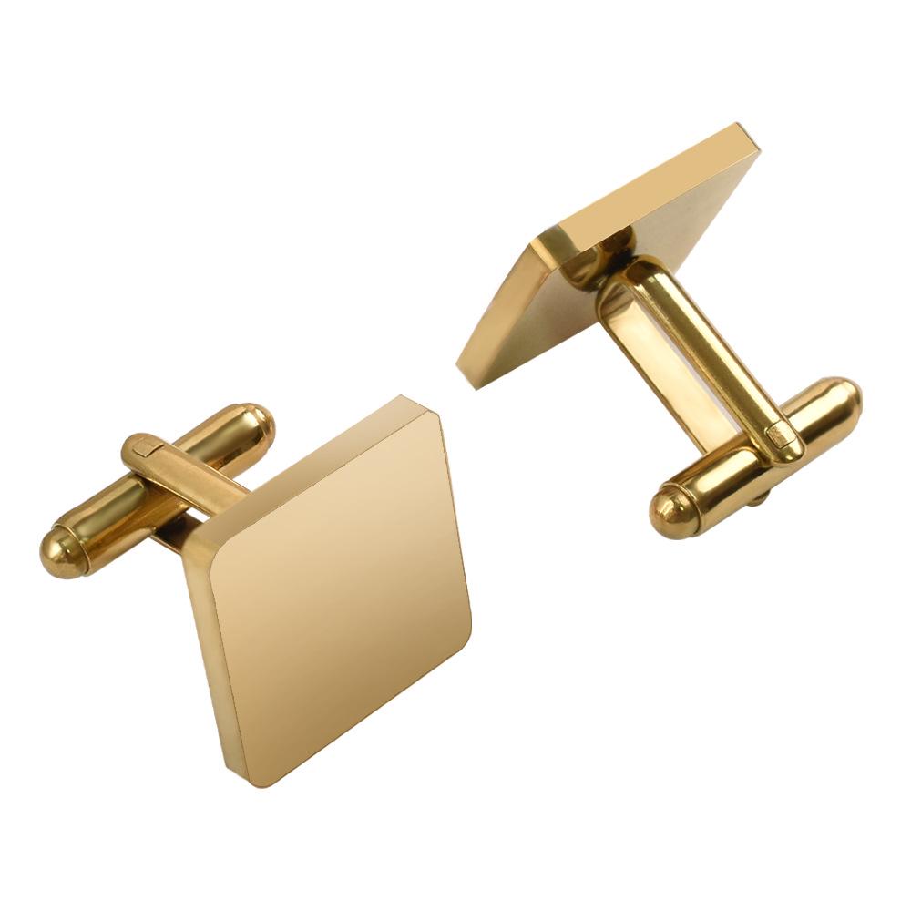 Polished Stainless Steel & Titanium Round Cufflinks with Tie Clip – Fashionable Business Accessory for Men