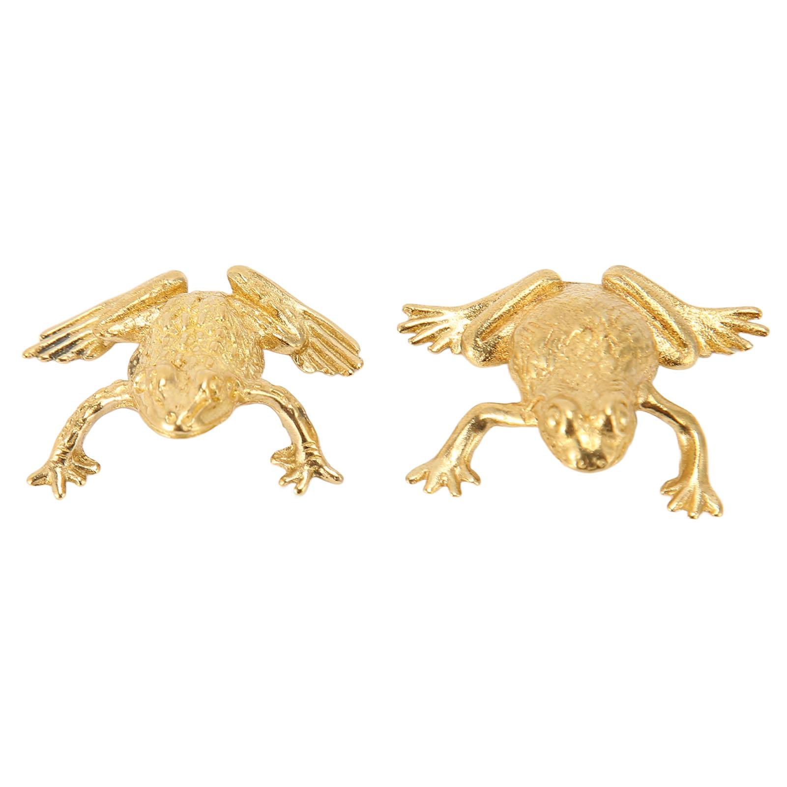 

2 шт. Фэн-шуй Денежная лягушка Удача Изысканные Ретро Ручная полировка Счастливая жаба Украшения для интерьера