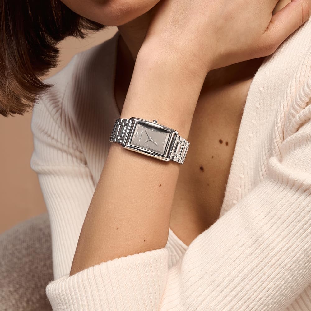 Distribuidora autorizada Olivia Burton Relógio Feminino Luvas Cinza Pomba Pulseira Prata 23mm 24000194 [OLIVIA BURTON] [Clássicos] e