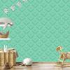 Wallpaper Geometric Rhombuses Teal and Mint, Sea Background 50x1000