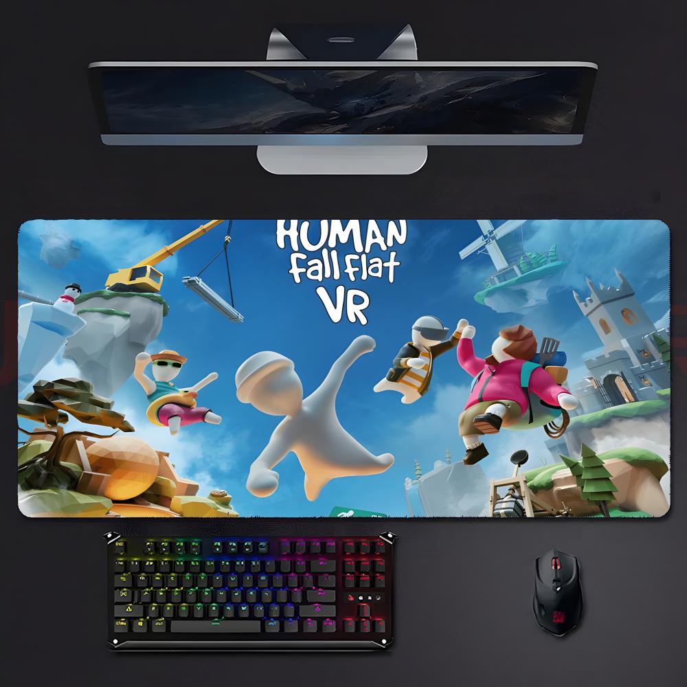 Funny Relaxing Game HHuman Fall Flat Mouse Pad Mousepad Large Gaming Lockedge Thickened Pc Table Desk Mat