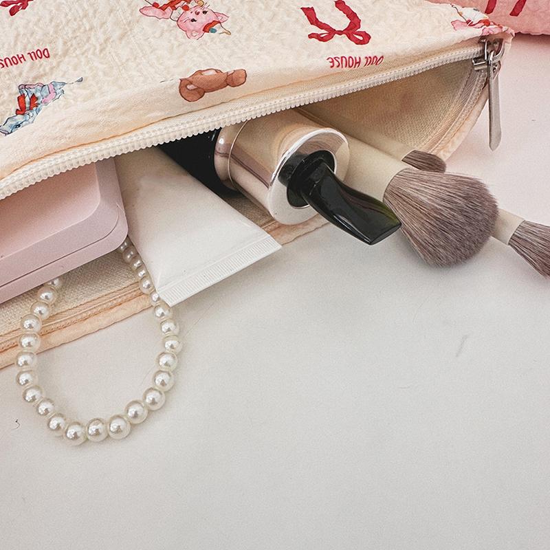 Cute Little Bear Rabbit Makeup Bag Portable Women Storage Bag Travel Large Capacity Cosmetic Organizer Pouch