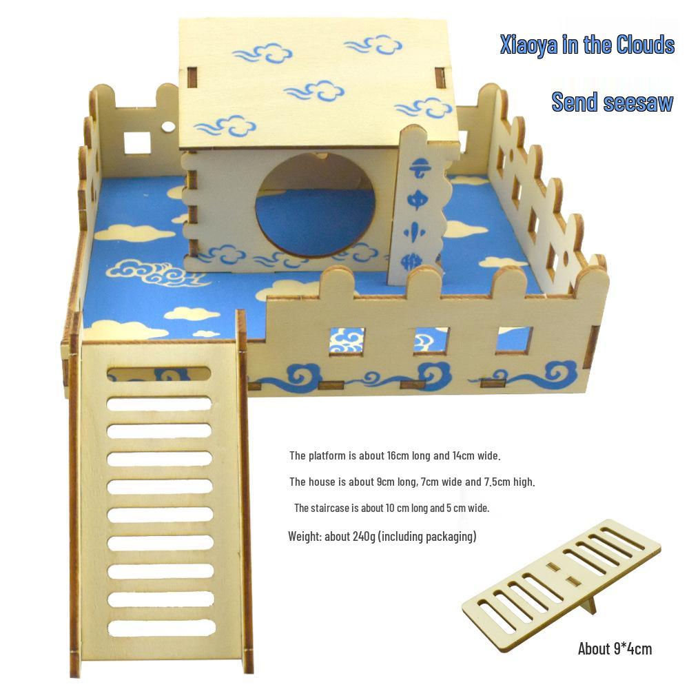 Goldhamster Drahtkäfig mit Spielzeug & Nest - 4 Jahreszeiten Villa für Anfänger