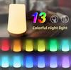 DurableTouch 13colour Night Light Remote Control Wood Grain Desk Lamp Bedroom Bedside Lamp Colorful Ambient Light