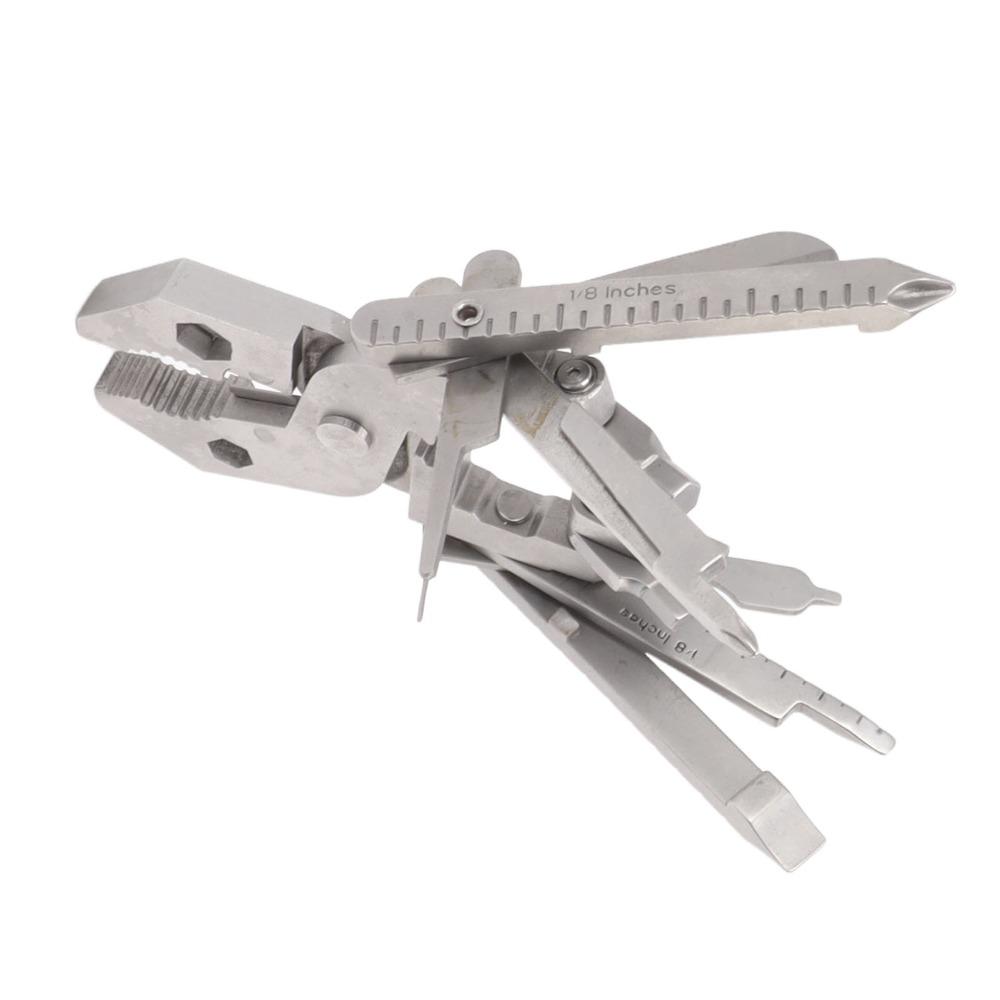Foldable Multitool Pliers Silver Stainless Steel Tool High Strength Multi Tool  Home Repair