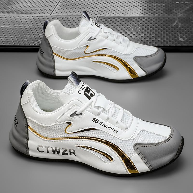 

Мужская обувь 2025 года, летняя новая легкая спортивная повседневная обувь, дышащая, дезодорирующая, сетчатая обувь на платформе, универсальная обувь для папы 44