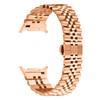 For Samsung Galaxy Watch Ultra 47mm Wrist Band 5-Bead Stainless Steel Butterfly Clasp Watch Strap