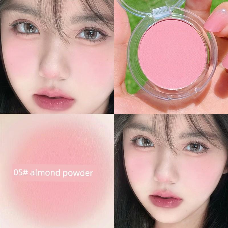 Single-Color Blush Pink Matte Youthful Girl Makeup Natural Blending Low Saturation Expansion Color Nude Blush Rouge