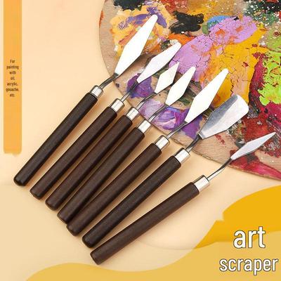 Oil Pastel Art Scraper Set: Stainless Steel One-Piece Tool for Pastel Art