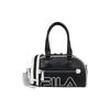 Fila Detachable Shoulder Strap Zipper Closure Leather Bowling Bag Unisex Shoulder Bag Black FS3BCF5312X-BLK