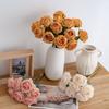 Autumn Burnt Rose Bouquet - Faux Flowers for Home Décor & Wedding Celebrations