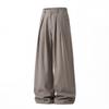 Three-dimensional Pleated Drape A-shaped Wide-leg Pants Men's Spring New Silhouette Loose Straight Breathable Casual Long Pants